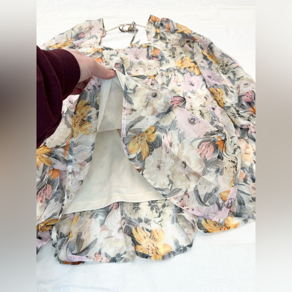 Aakaa Boho Floral Print Women's Mini Dress - Picture 7 of 13